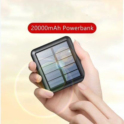 Banco de energía SolarMini de 20 000 mAh con cables integrados y linterna LED